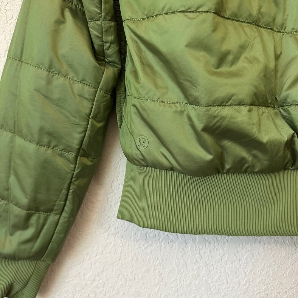 LULULEMON Non-Stop Bomber Jacket Green Foliage Insulated Reversible - Picture 12 of 16